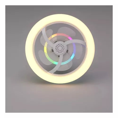 🤗✅Foco Ventilador Inteligente 3 en 1 con Luz LED RGB Giratorio 360° E27✅🤗